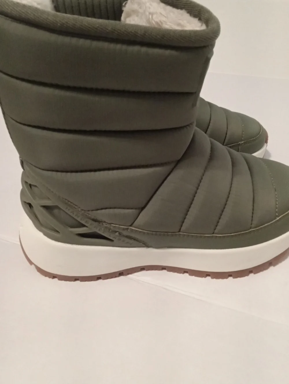 Women’s Juno Olive Quilted Winter Boot with Faux Fur Lining Limited Edition 6